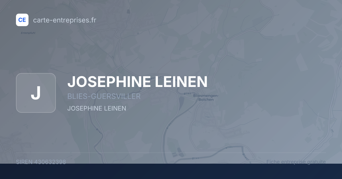 JOSEPHINE LEINEN — 430632398 — fiche entreprise