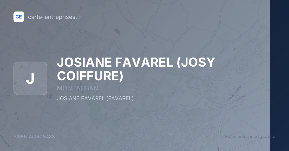 JOSIANE FAVAREL (JOSY COIFFURE) — 450618483 — fiche entreprise
