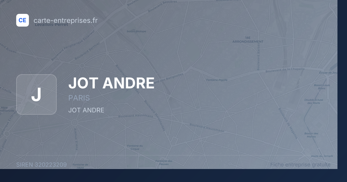 JOT ANDRE — 320223209 — fiche entreprise