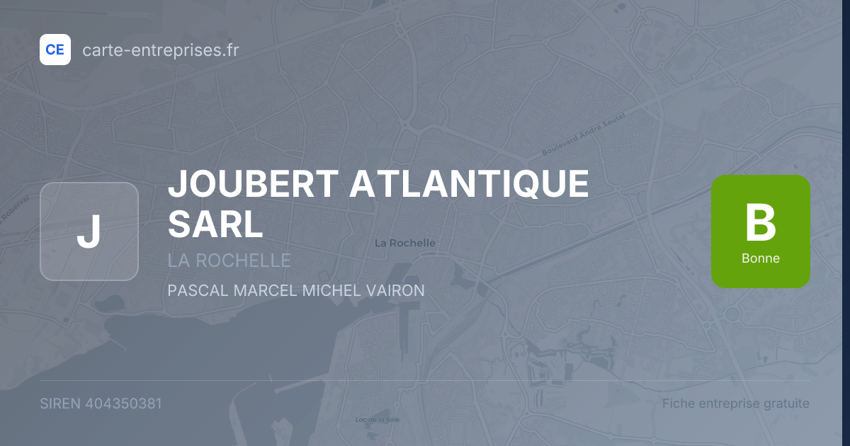 JOUBERT ATLANTIQUE SARL — 404350381 — fiche entreprise