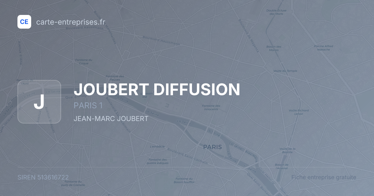 JOUBERT DIFFUSION — 513616722 — fiche entreprise