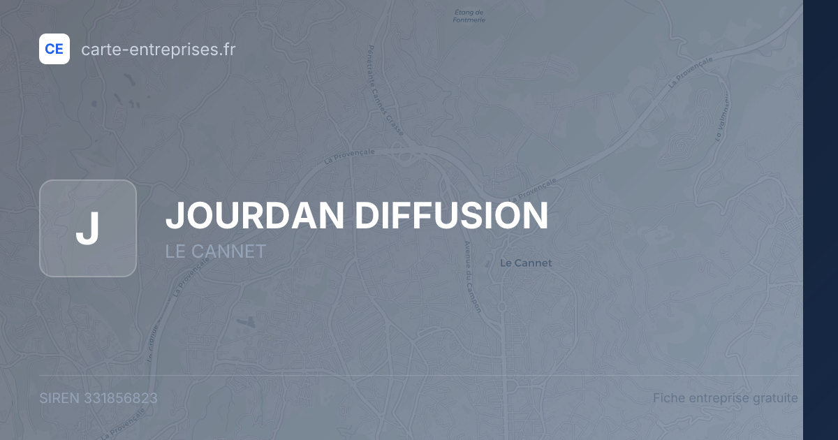 JOURDAN DIFFUSION — 331856823 — fiche entreprise