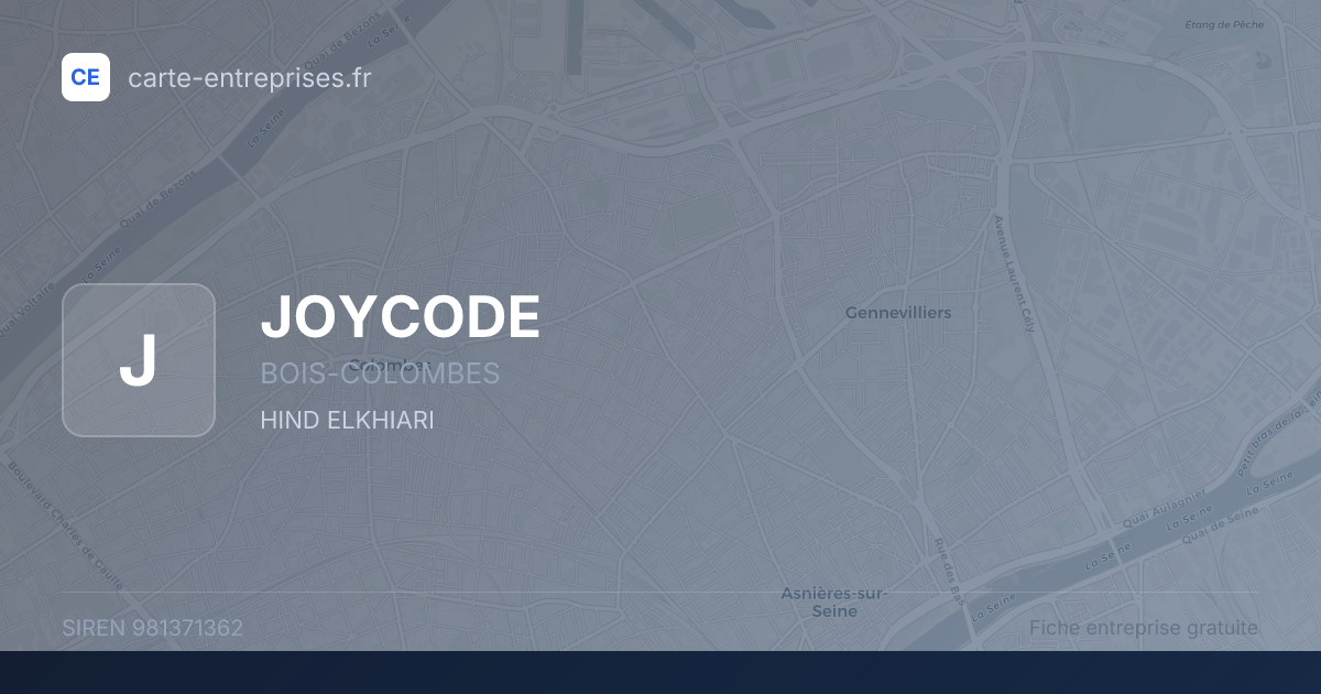 JOYCODE — 981371362 — fiche entreprise