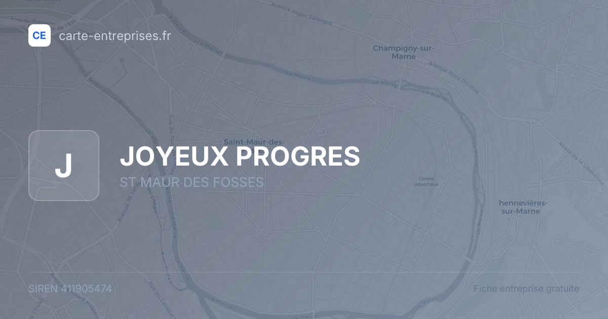 JOYEUX PROGRES — 411905474 — fiche entreprise