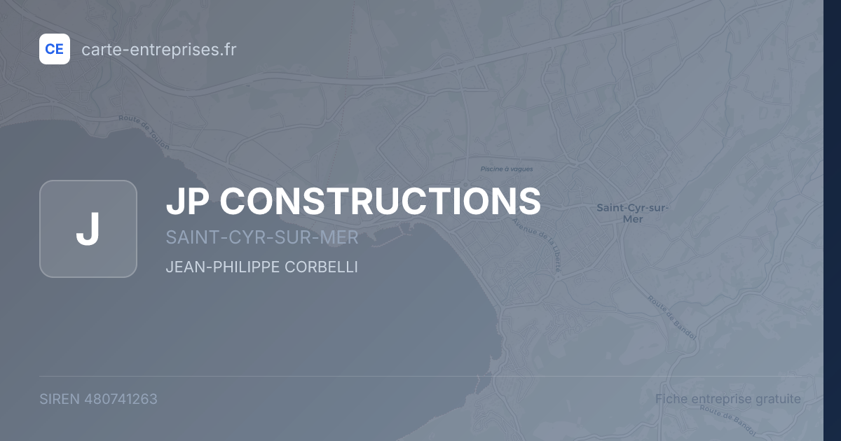 JP CONSTRUCTIONS — 480741263 — fiche entreprise