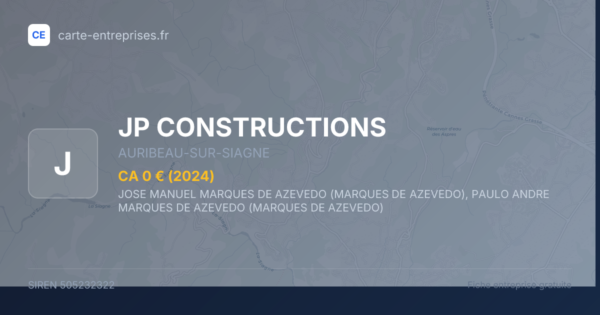 JP CONSTRUCTIONS — 505232322 — fiche entreprise