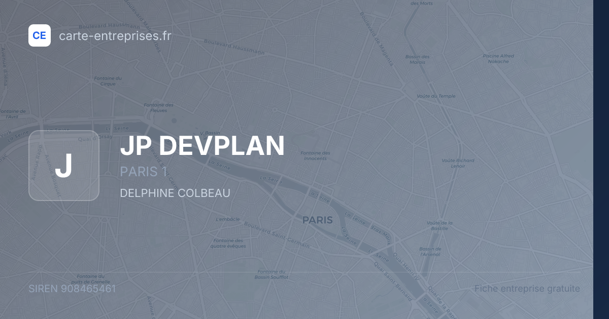 JP DEVPLAN — 908465461 — fiche entreprise