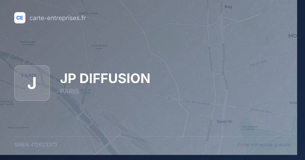 JP DIFFUSION — 412623373 — fiche entreprise