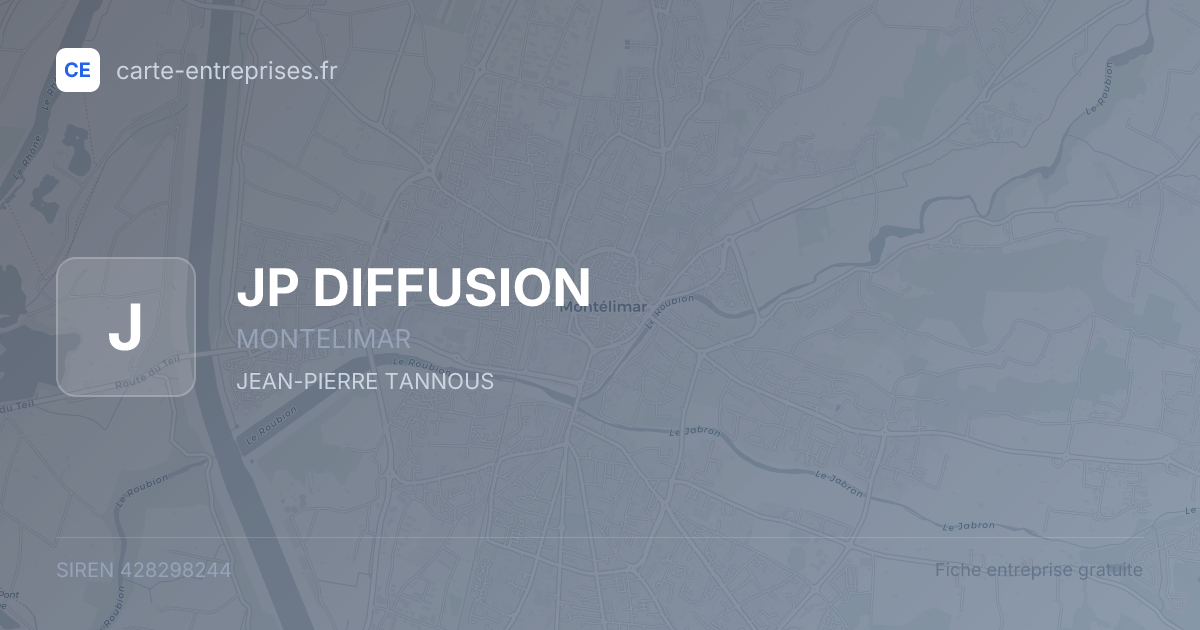 JP DIFFUSION — 428298244 — fiche entreprise