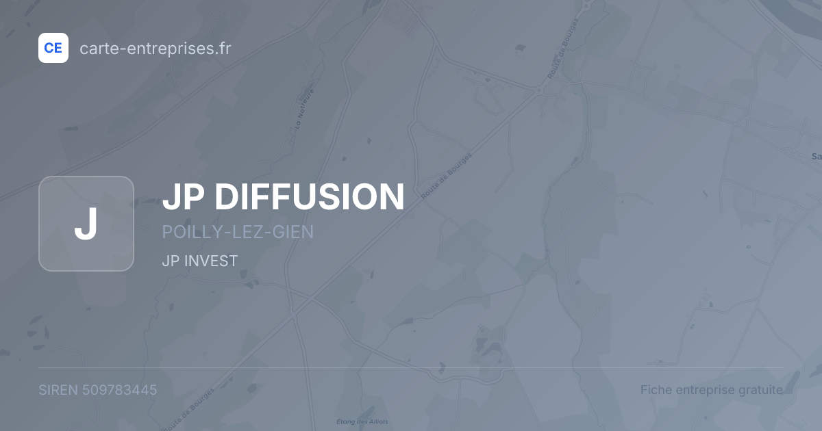 JP DIFFUSION — 509783445 — fiche entreprise