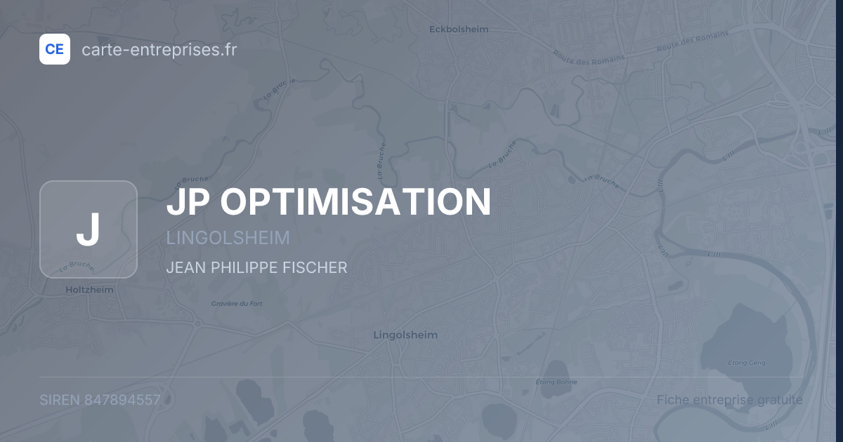 JP OPTIMISATION — 847894557 — fiche entreprise