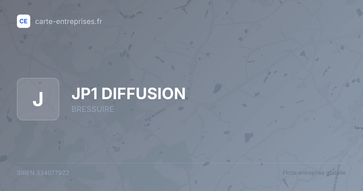 JP1 DIFFUSION — 334077922 — fiche entreprise