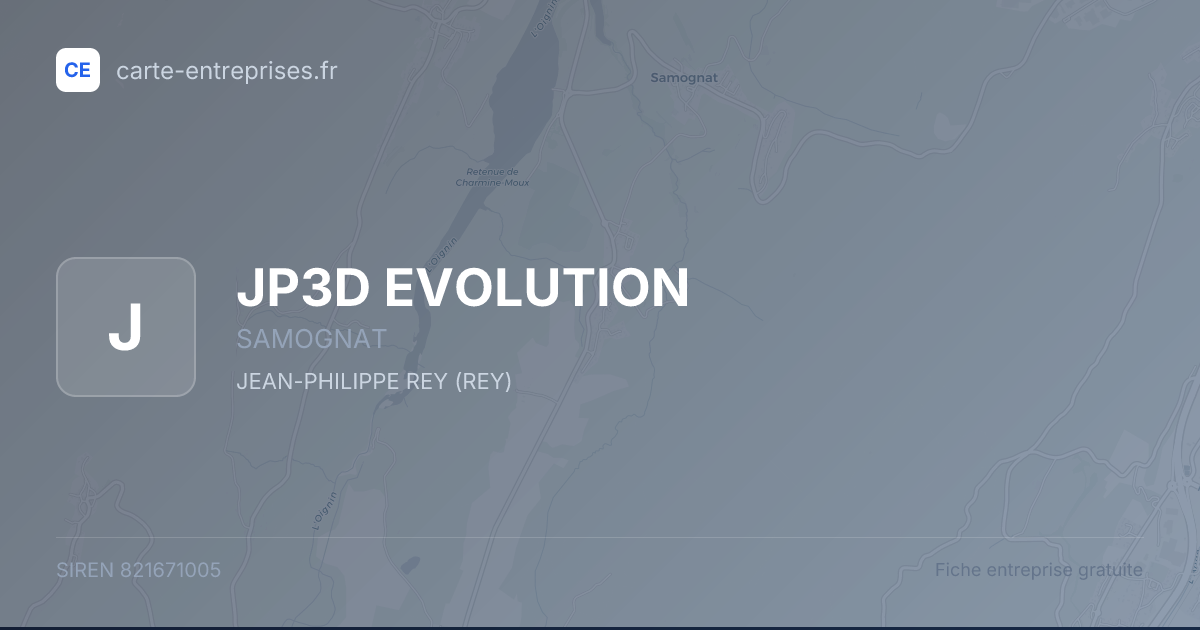 JP3D EVOLUTION — 821671005 — fiche entreprise