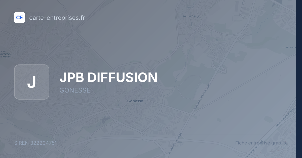 JPB DIFFUSION — 322204751 — fiche entreprise