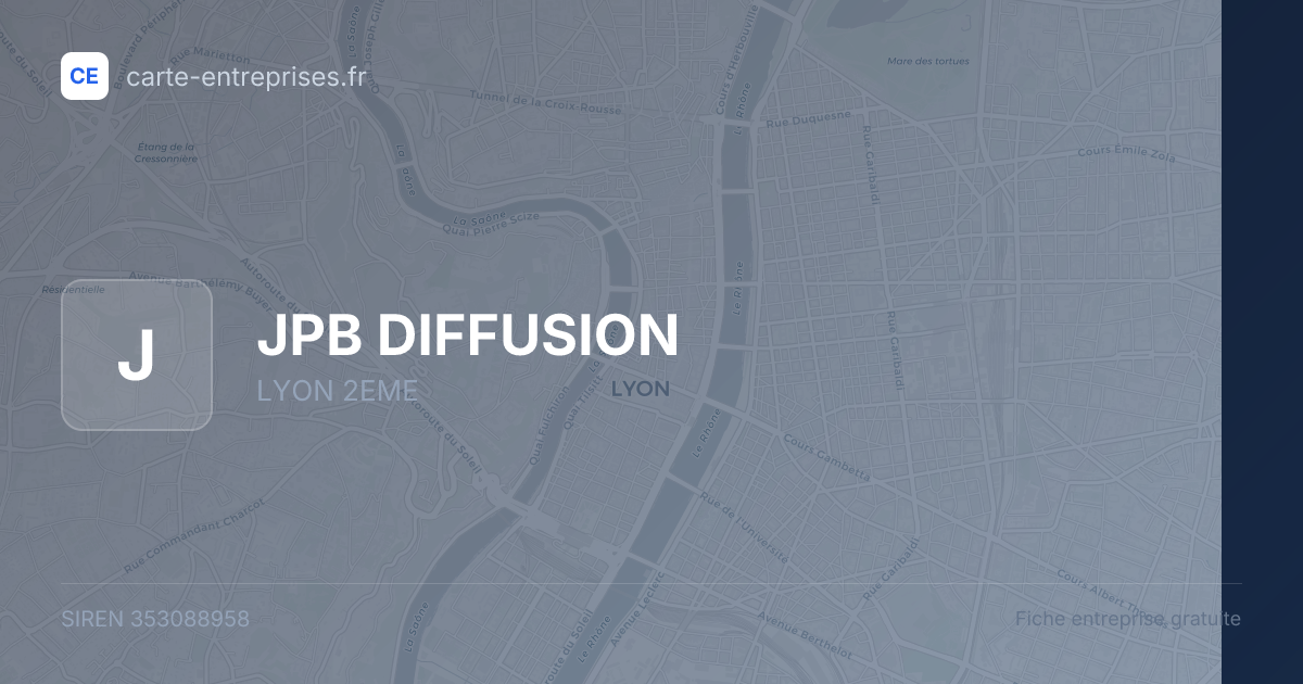 JPB DIFFUSION — 353088958 — fiche entreprise