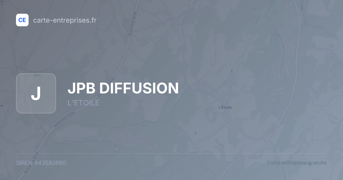 JPB DIFFUSION — 443593660 — fiche entreprise