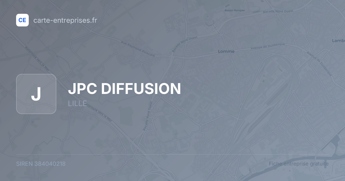 JPC DIFFUSION — 384040218 — fiche entreprise