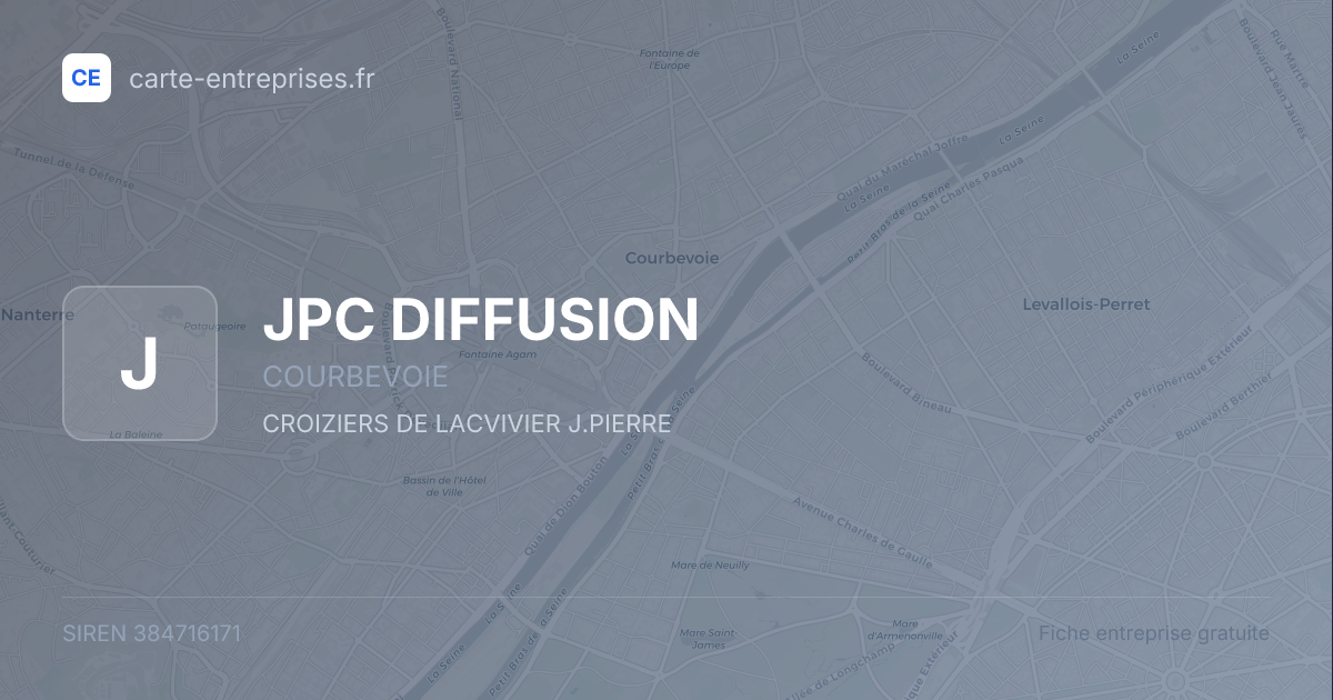 JPC DIFFUSION — 384716171 — fiche entreprise
