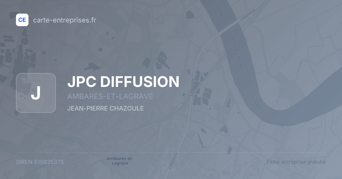 JPC DIFFUSION — 519835375 — fiche entreprise