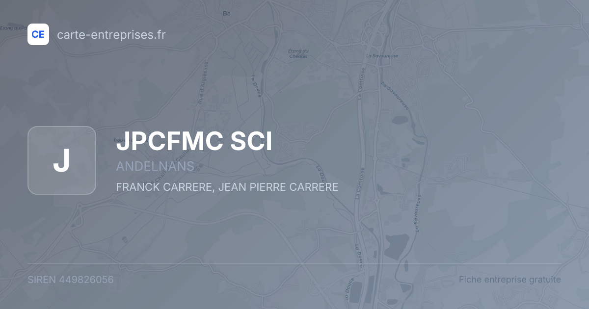 JPCFMC SCI — 449826056 — fiche entreprise