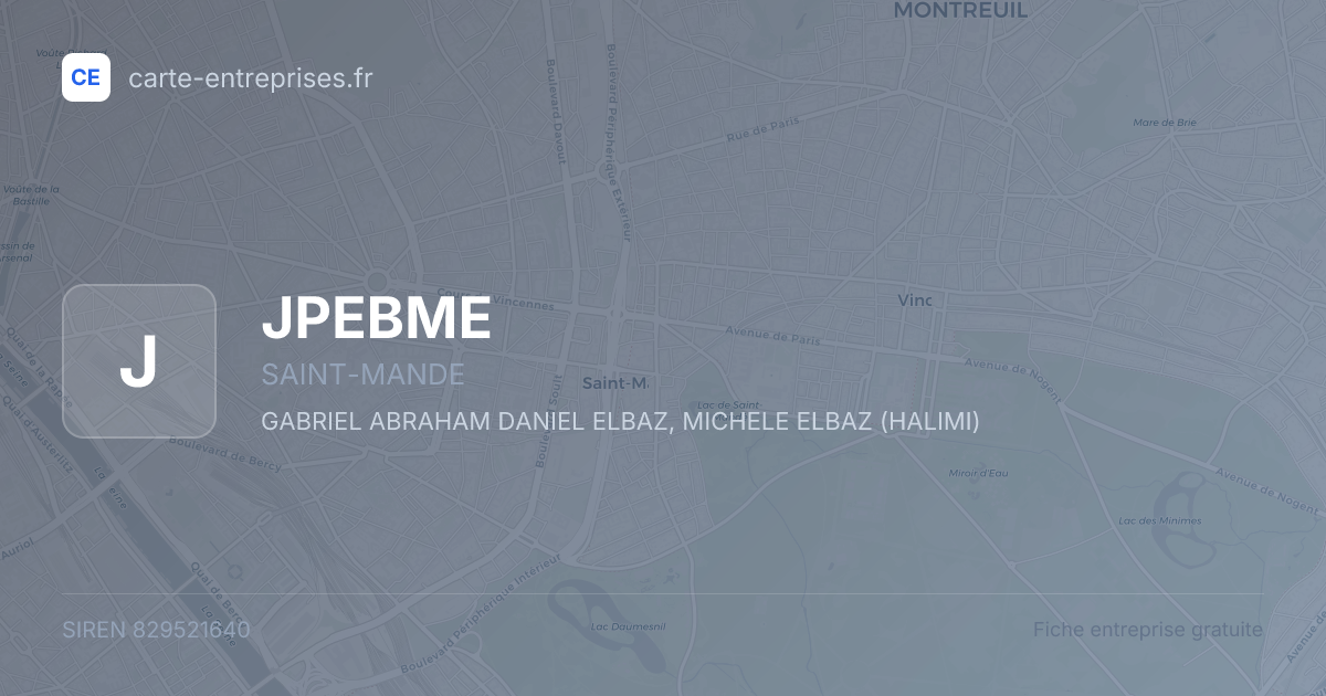 JPEBME — 829521640 — fiche entreprise