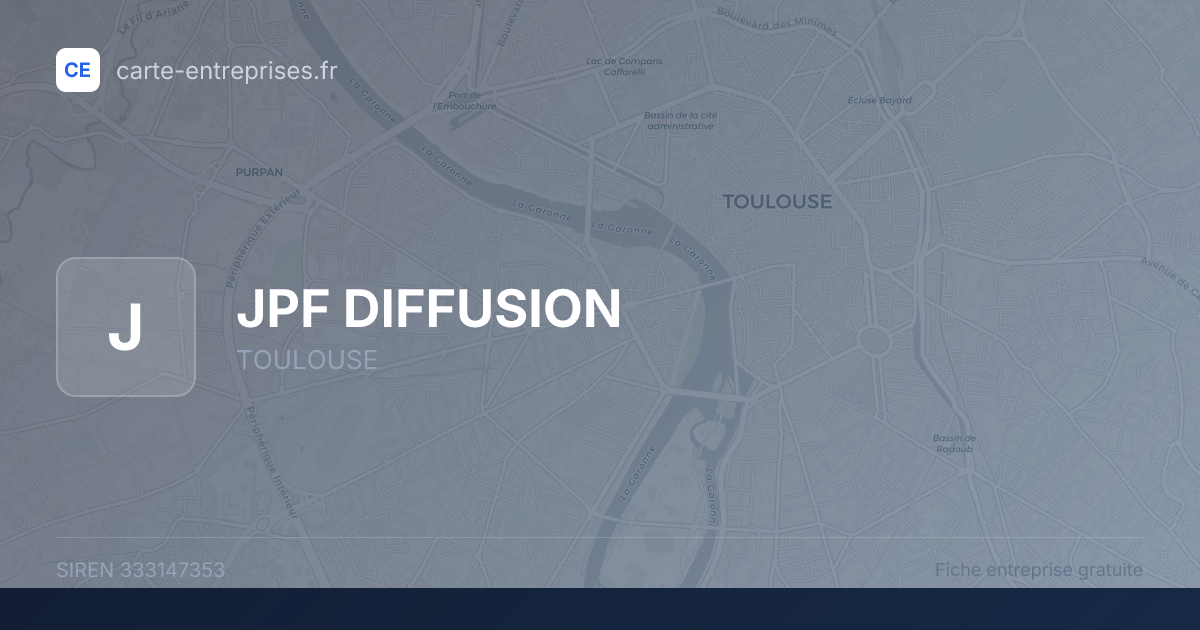 JPF DIFFUSION — 333147353 — fiche entreprise
