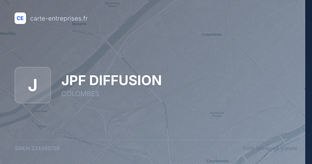 JPF DIFFUSION — 334459708 — fiche entreprise