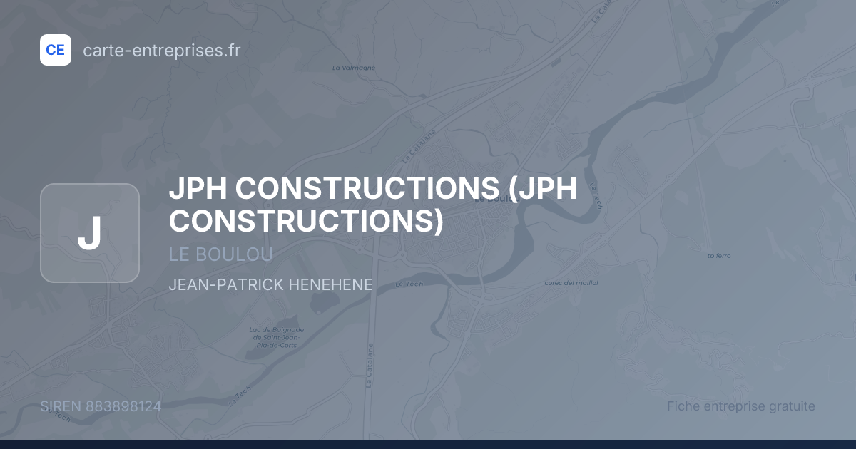 JPH CONSTRUCTIONS — 883898124 — fiche entreprise