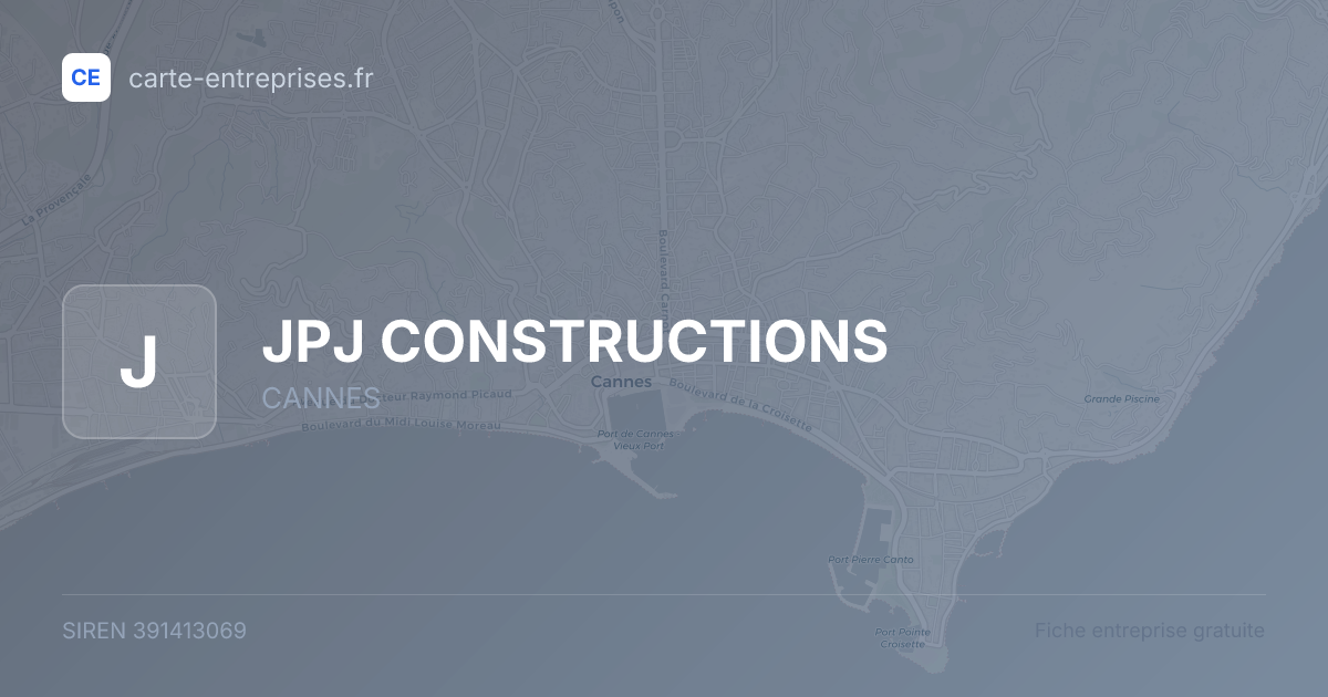JPJ CONSTRUCTIONS — 391413069 — fiche entreprise