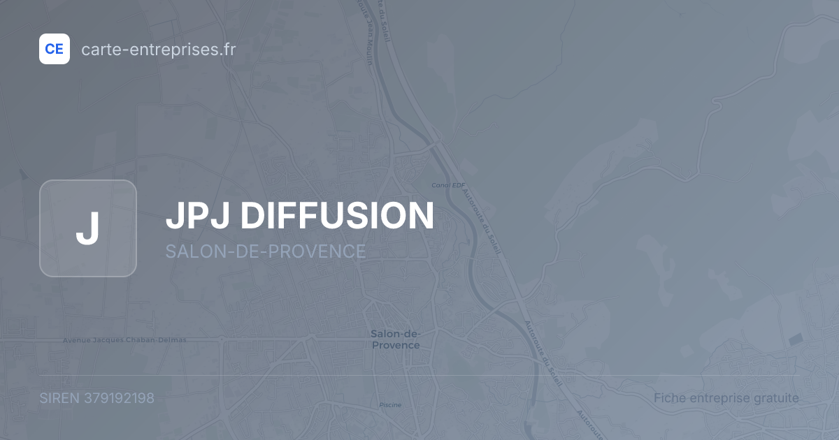 JPJ DIFFUSION — 379192198 — fiche entreprise