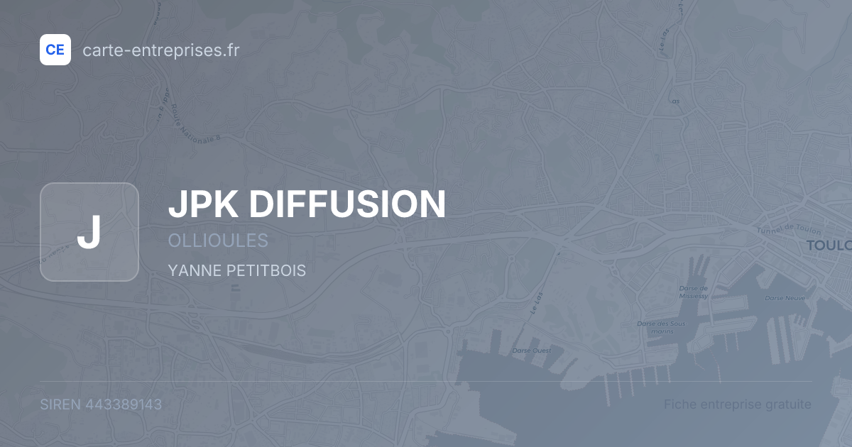 JPK DIFFUSION — 443389143 — fiche entreprise