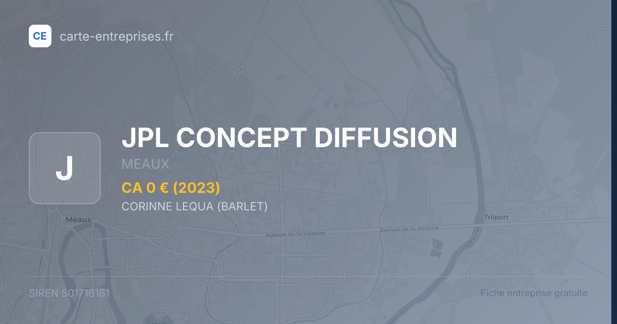 JPL CONCEPT DIFFUSION — 501716161 — fiche entreprise