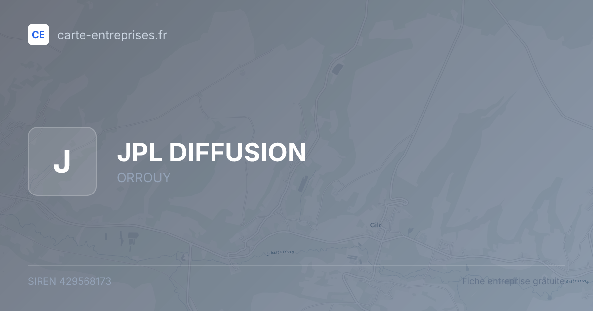 JPL DIFFUSION — 429568173 — fiche entreprise
