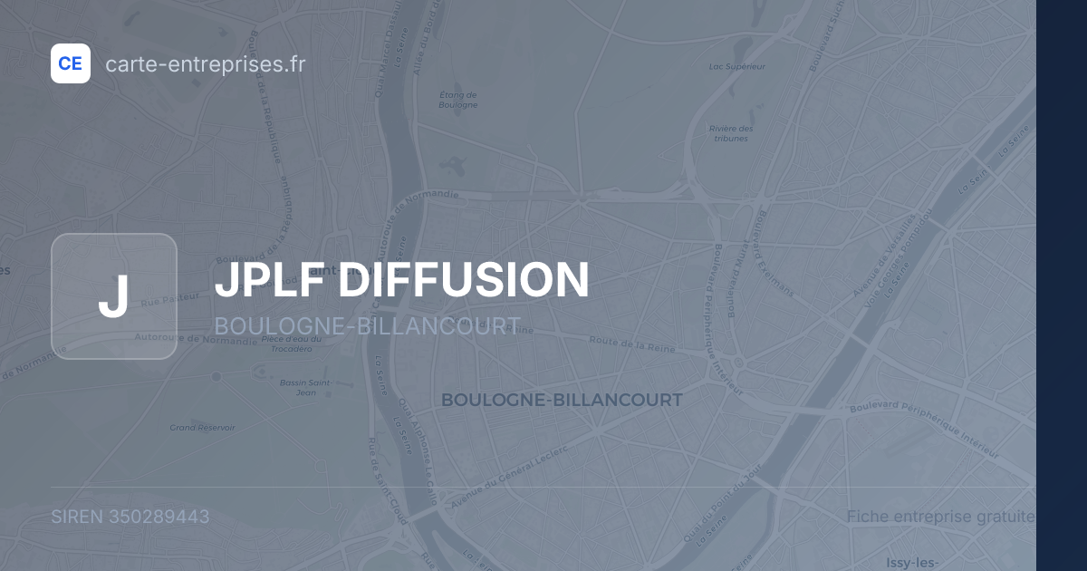 JPLF DIFFUSION — 350289443 — fiche entreprise