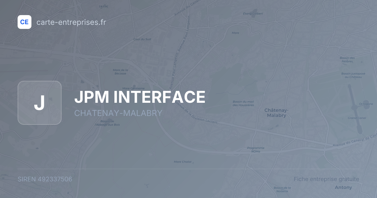 JPM INTERFACE — 492337506 — fiche entreprise
