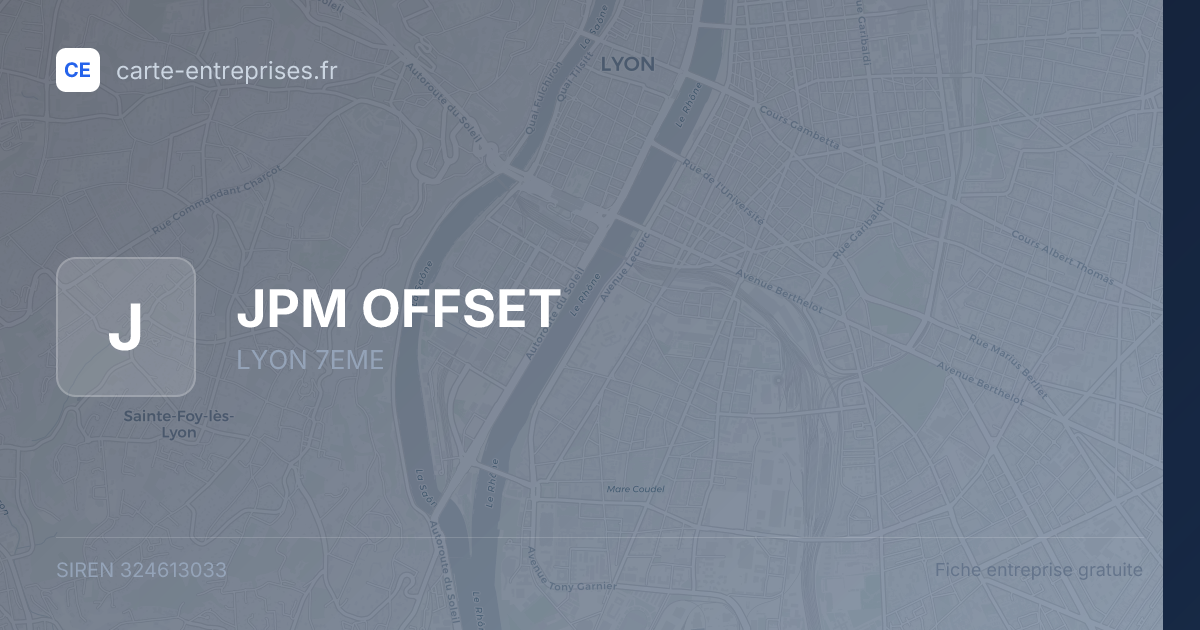 JPM OFFSET — 324613033 — fiche entreprise