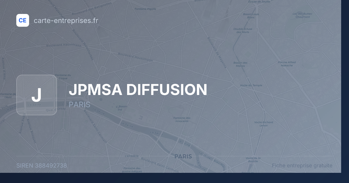JPMSA DIFFUSION — 388492738 — fiche entreprise