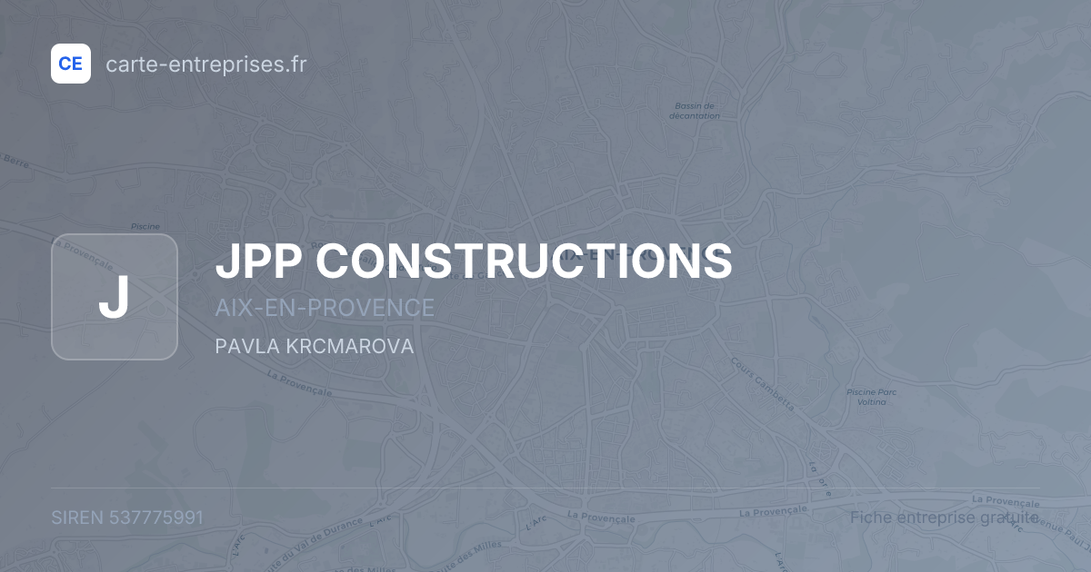 JPP CONSTRUCTIONS — 537775991 — fiche entreprise