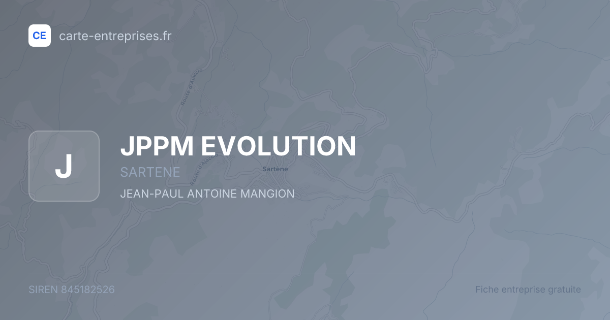 JPPM EVOLUTION — 845182526 — fiche entreprise