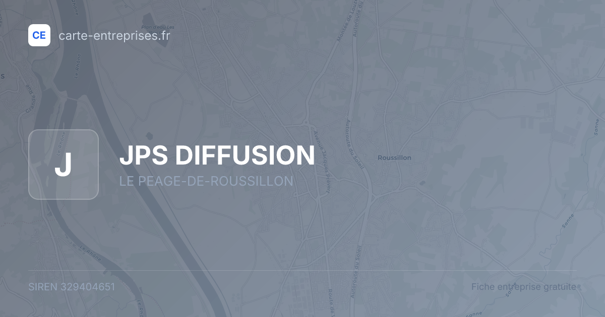 JPS DIFFUSION — 329404651 — fiche entreprise