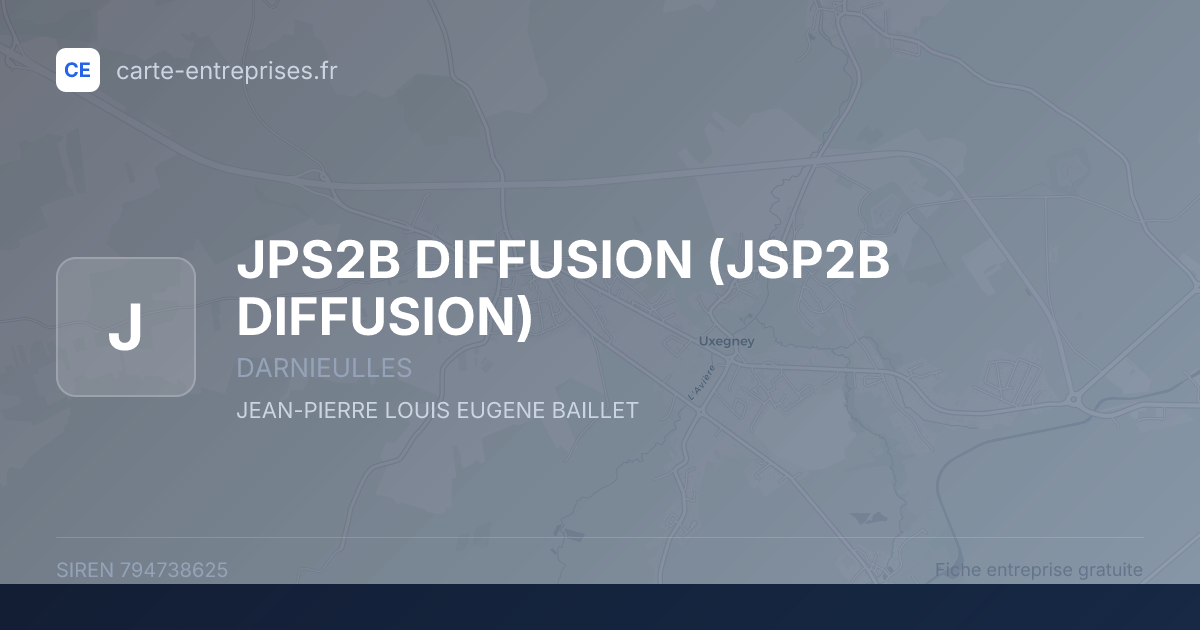 JPS2B DIFFUSION (JSP2B DIFFUSION) — 794738625 — fiche entreprise