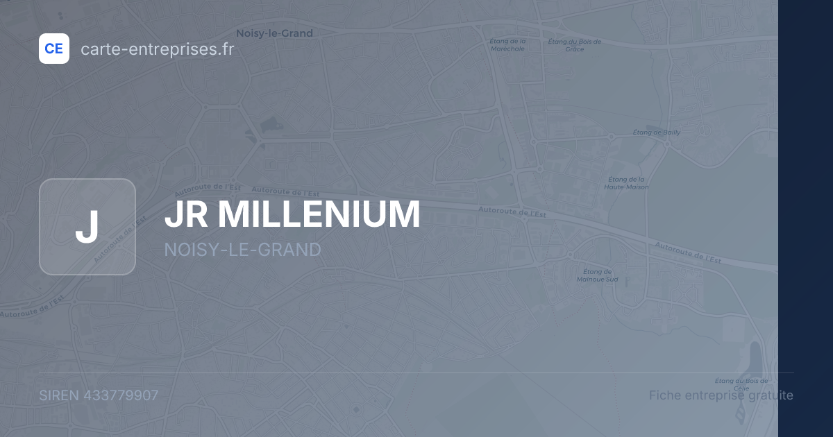 JR MILLENIUM — 433779907 — fiche entreprise
