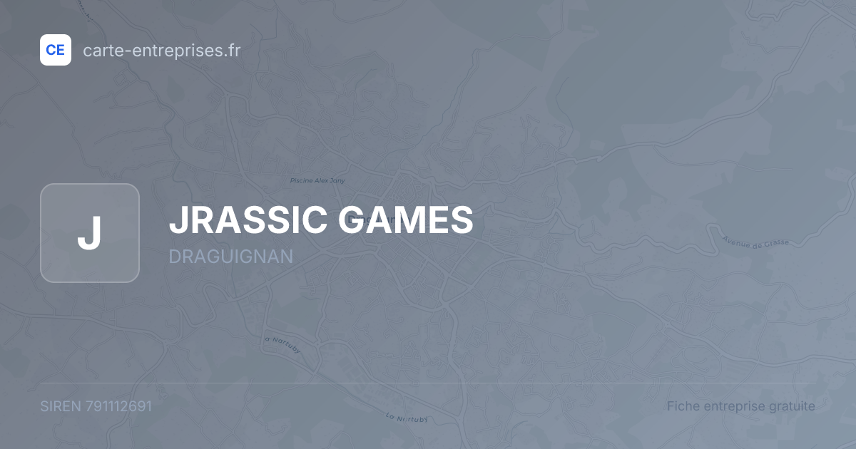 JRASSIC GAMES — 791112691 — fiche entreprise