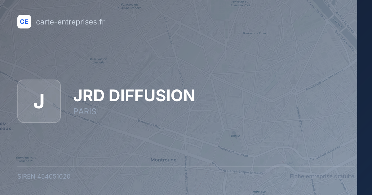 JRD DIFFUSION — 454051020 — fiche entreprise