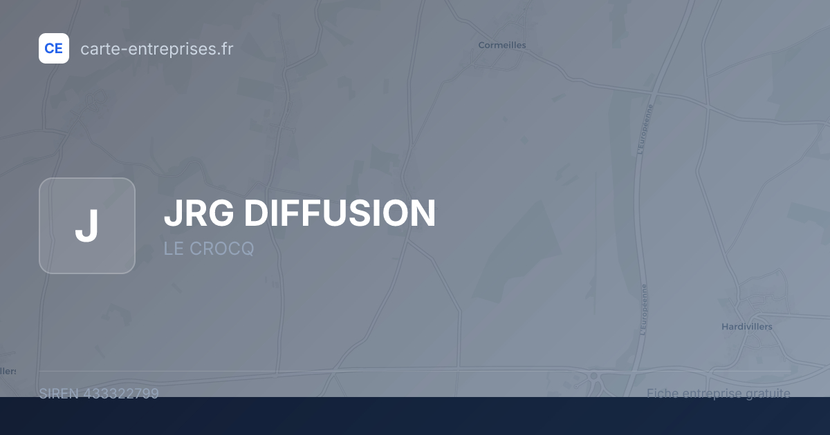 JRG DIFFUSION — 433322799 — fiche entreprise