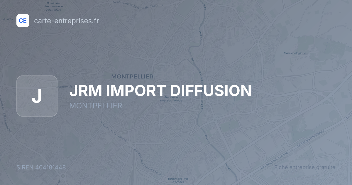 JRM IMPORT DIFFUSION — 404181448 — fiche entreprise