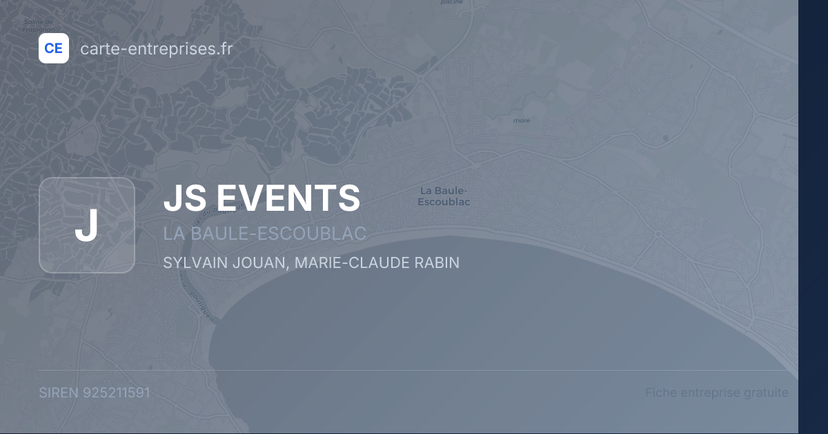 JS EVENTS — 925211591 — fiche entreprise