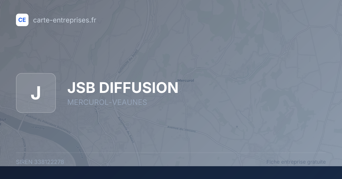 JSB DIFFUSION — 338122278 — fiche entreprise