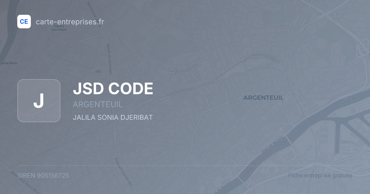 JSD CODE — 905156725 — fiche entreprise