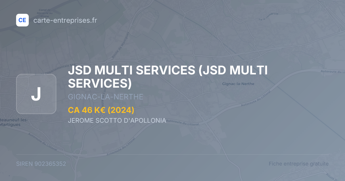 JSD MULTI SERVICES — 902365352 — fiche entreprise